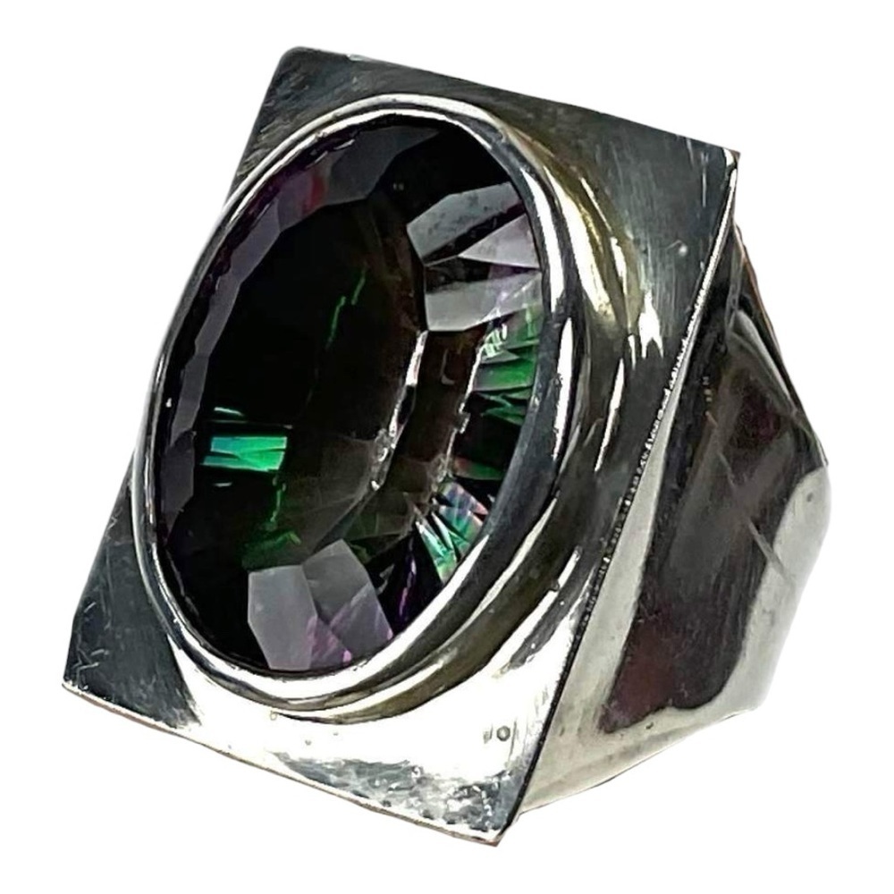 Mystic Women’s Topaz Sterling Silver Ring Size 7.5 in good condition